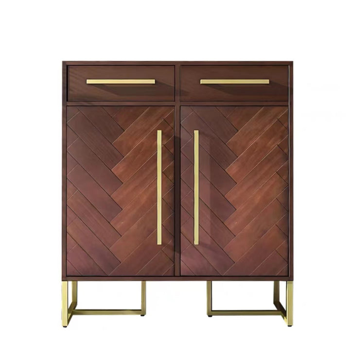 PAUL Herringbone Acacia Solid Wood Sideboard Cabinet