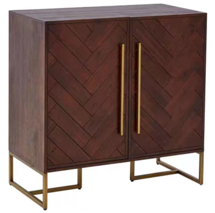 PAUL Herringbone Acacia Solid Wood Sideboard Cabinet