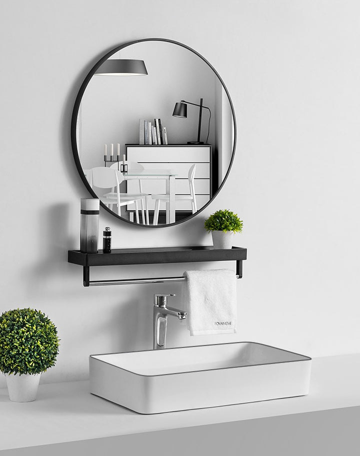 Sophie Modern Industrial Large Round Wall Mirror