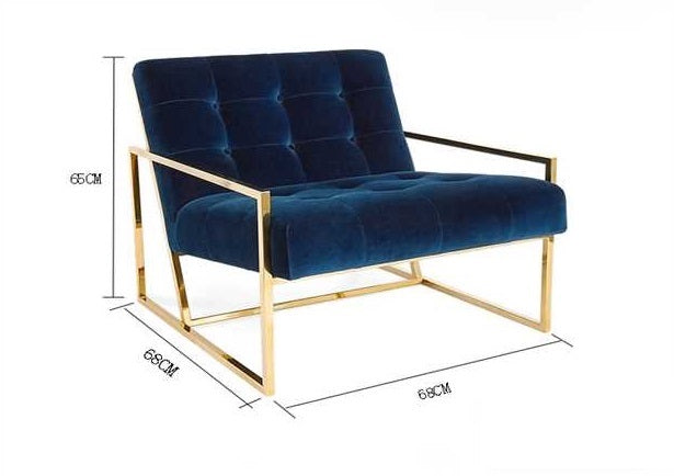 Luxury Gold Accent Armchair