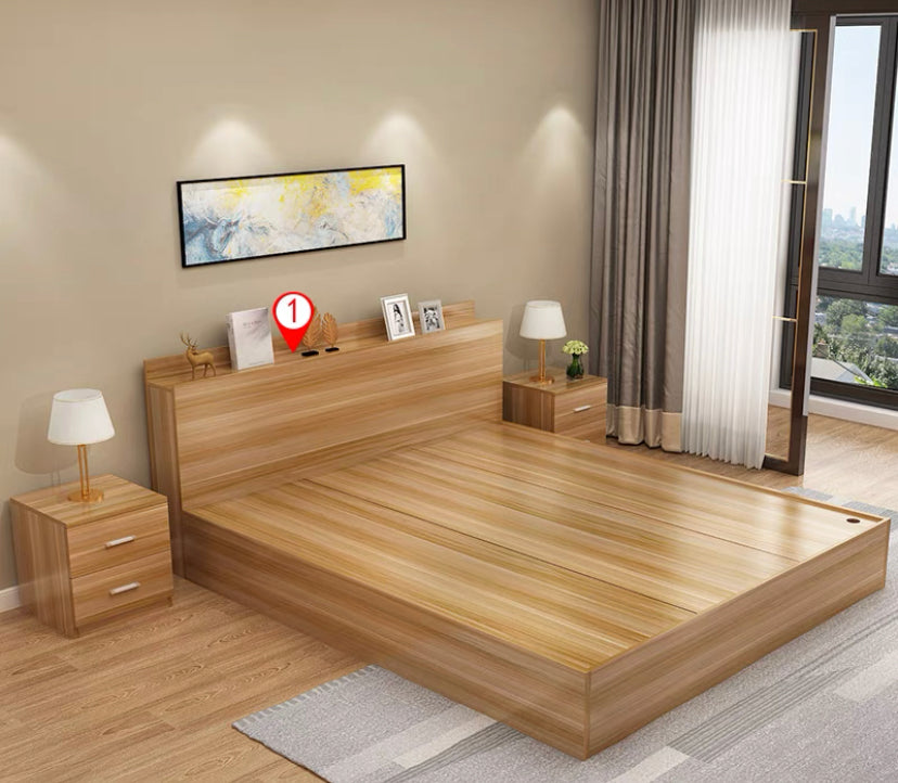 Minimalist Japanese Platform Storage Bed Frame