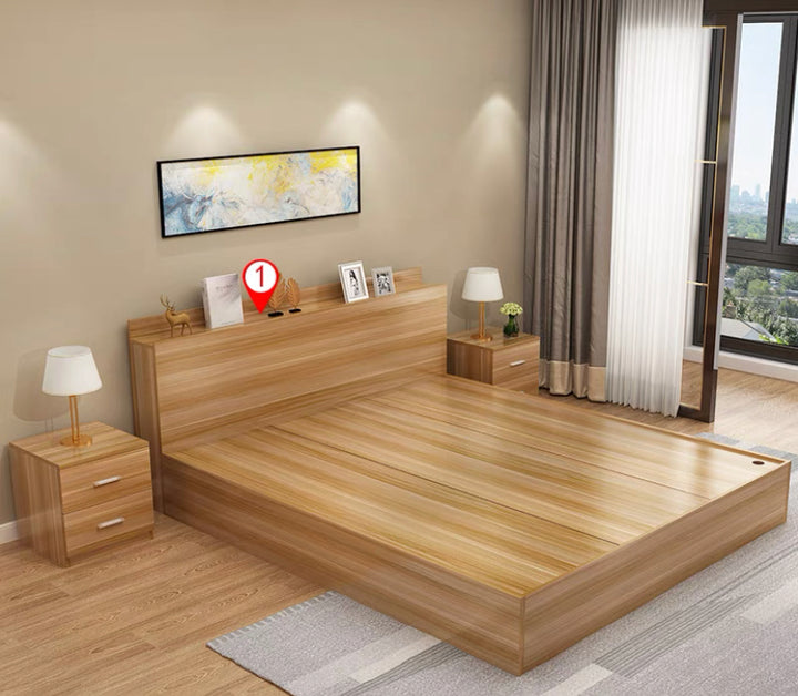 Minimalist Japanese Platform Storage Bed Frame