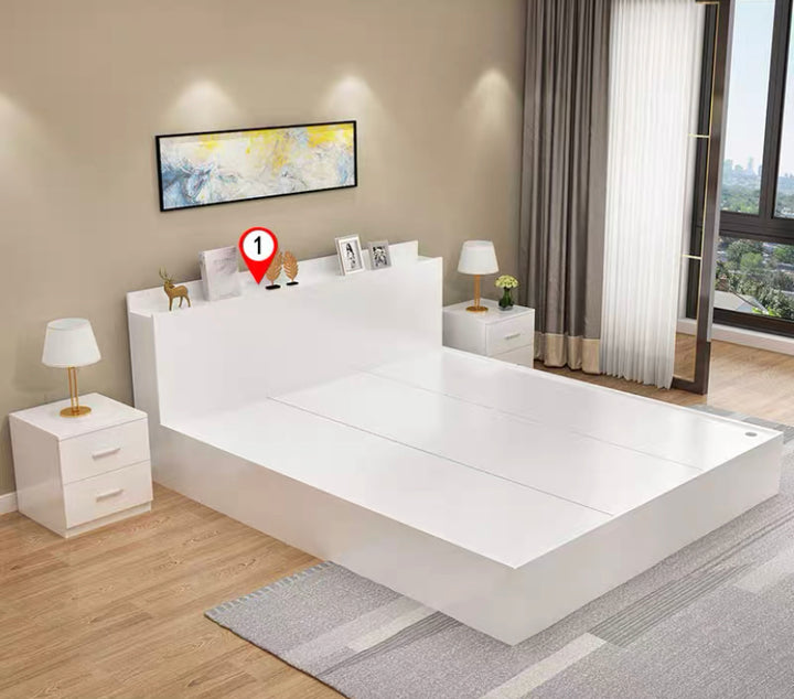 Minimalist Japanese Platform Storage Bed Frame