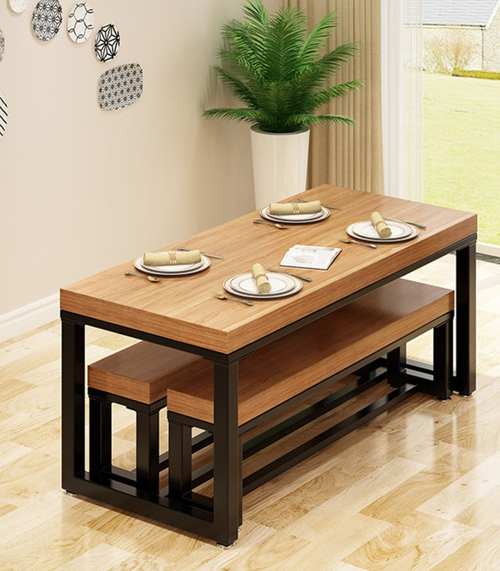 Rustic Pine Wood Dining plus Conference Table