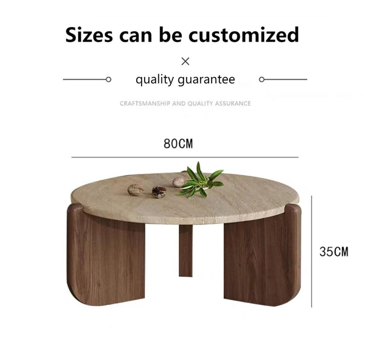 Marble Round Coffee Table Travertin Coffee Table