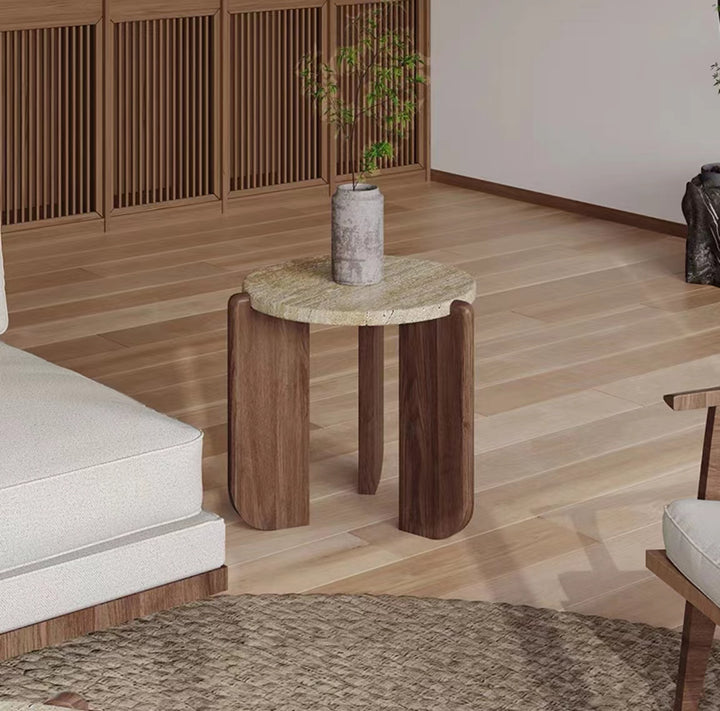 Marble Round Coffee Table Travertin Coffee Table