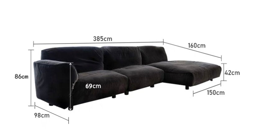 Asher 2 Piece Upholstered Chaise Sectional