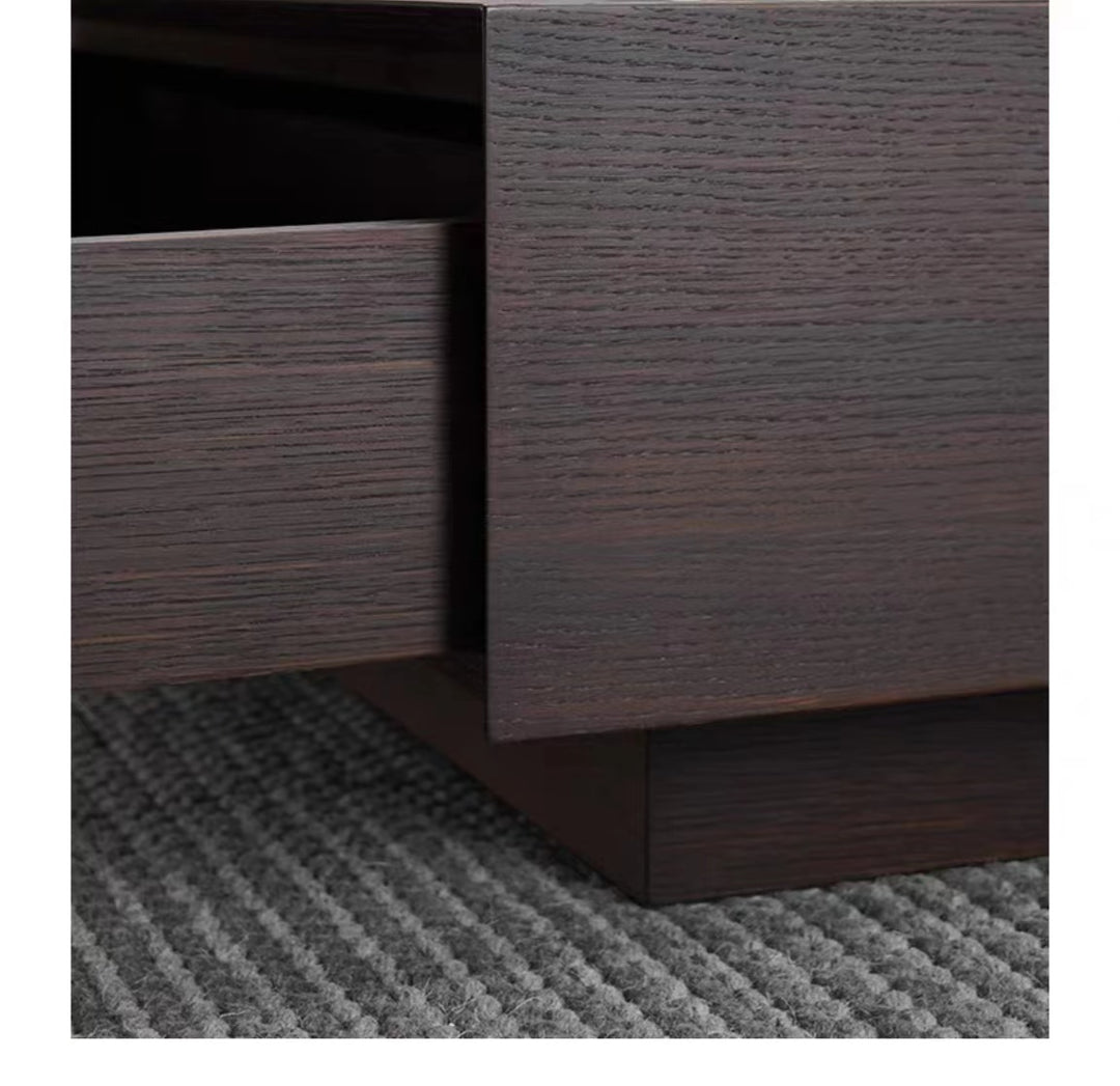 Smoked Oak Wood Coffee Table