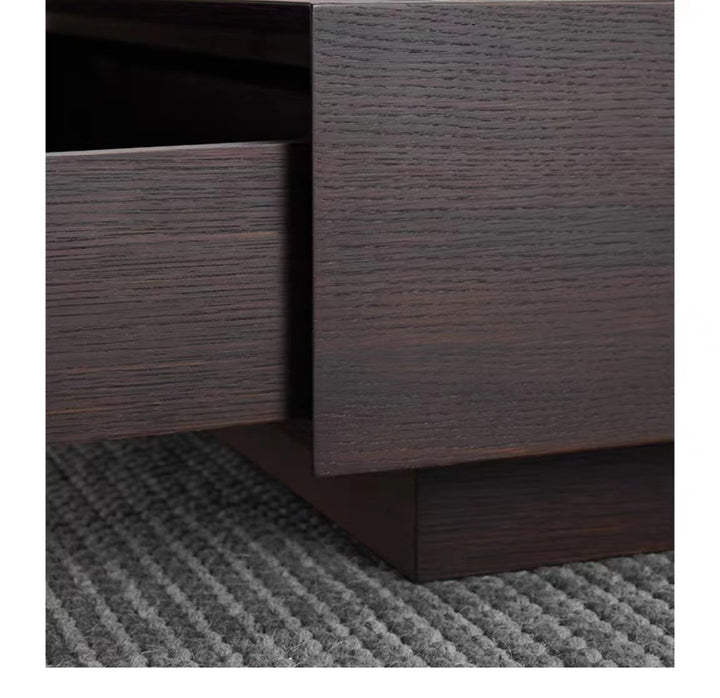 Smoked Oak Wood Coffee Table