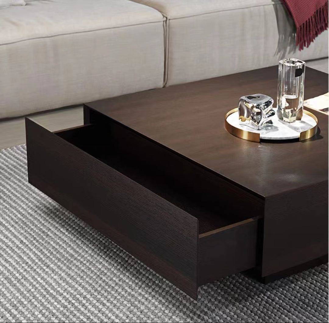 Smoked Oak Wood Coffee Table