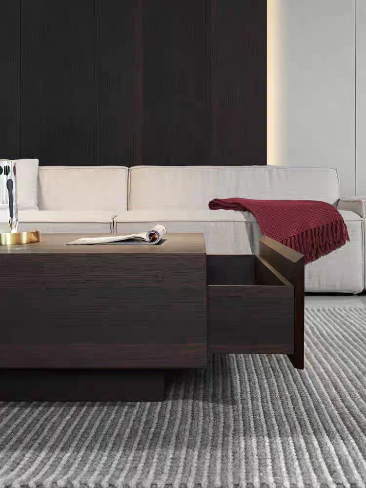 Smoked Oak Wood Coffee Table