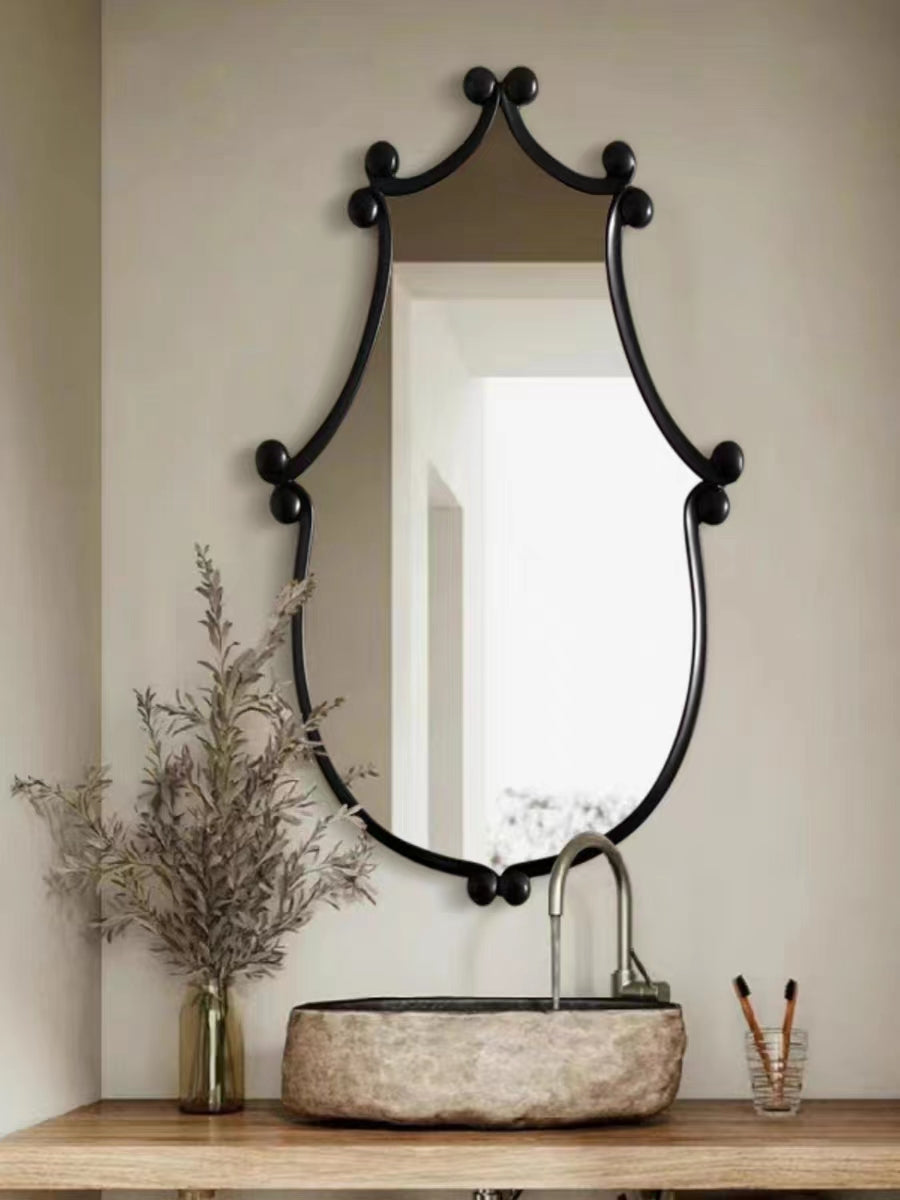 Irregular mirror Retro mirror hanging wall mirror