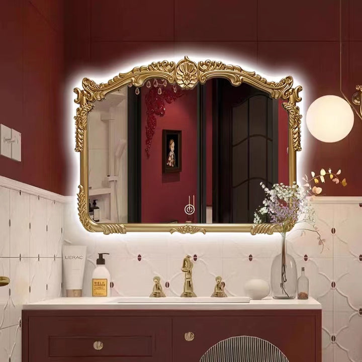 Wall Hanging Mirror Carved Retro Mirror European Mirror