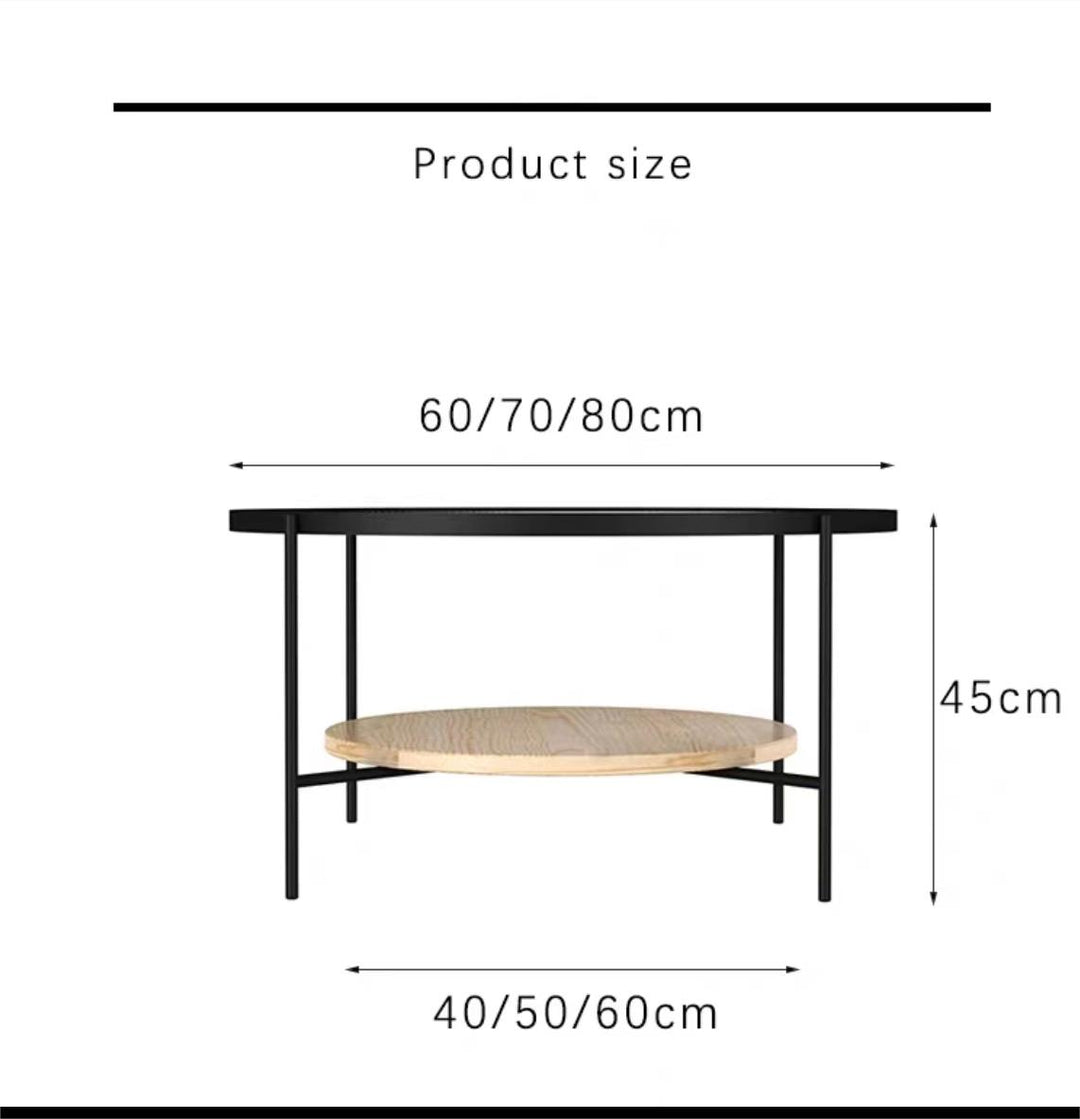 Nordic Round Tempered Glass Coffee Table
