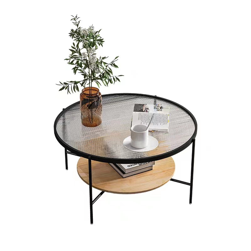 Nordic Round Tempered Glass Coffee Table