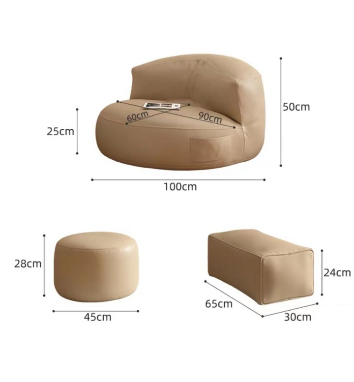 Minimalist Bean Bag with Ottoman
