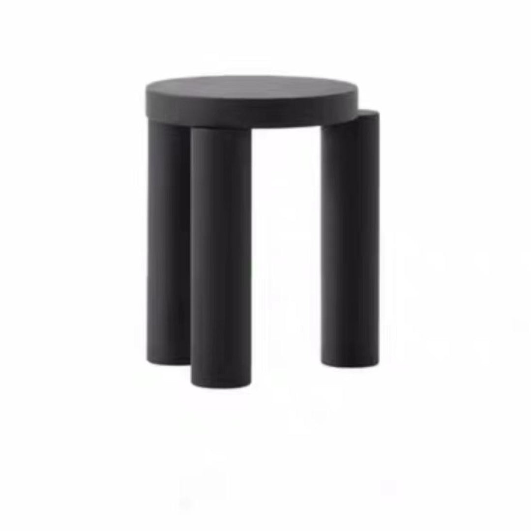 Wooden Coffee Table Round Solid Wood End Table