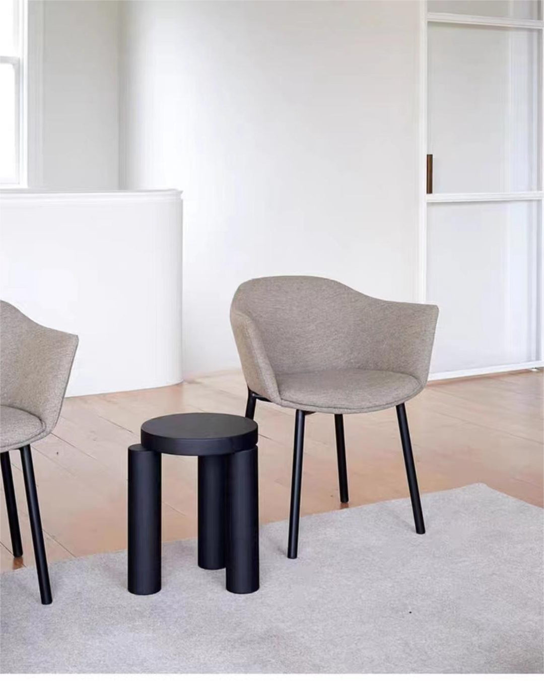 Wooden Coffee Table Round Solid Wood End Table