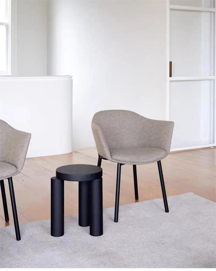 Wooden Coffee Table Round Solid Wood End Table