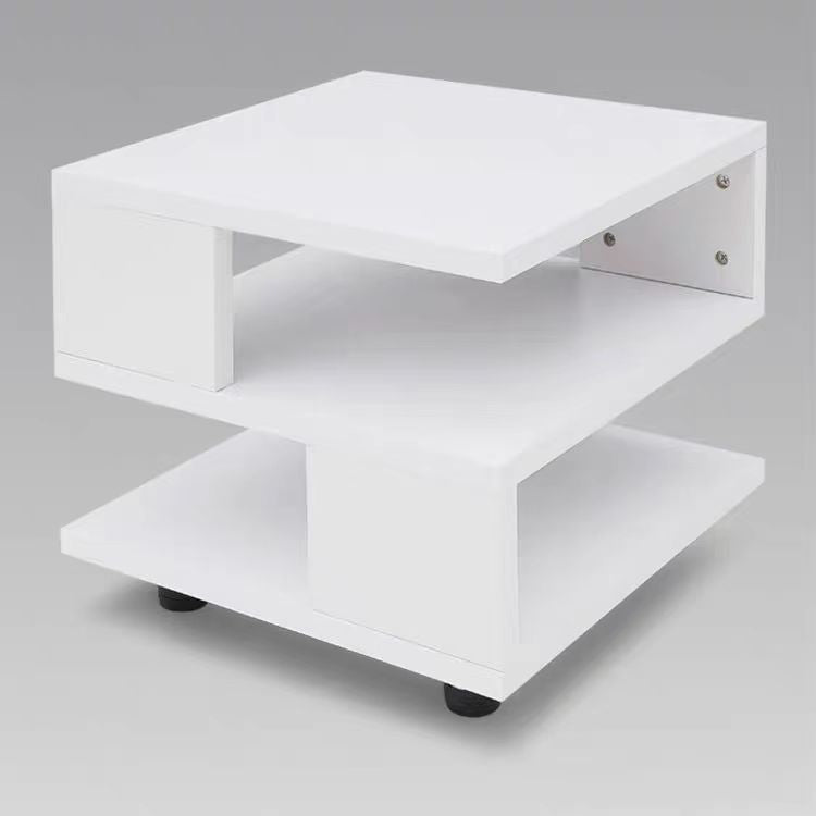 Geometric Wooden Side Table