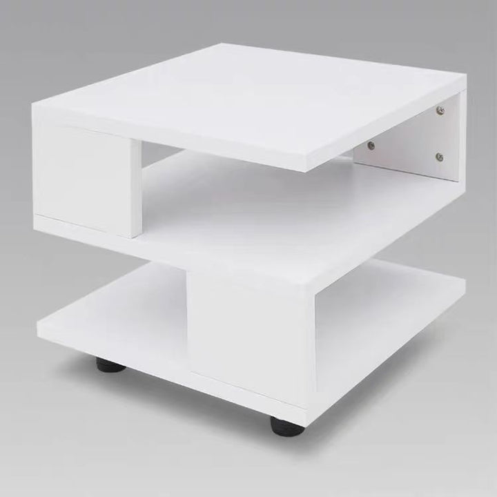 Geometric Wooden Side Table