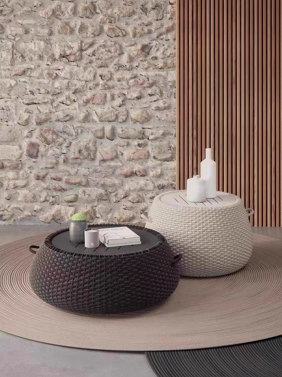 Woven Side Chair Outdoor Set Woven Coffee Table