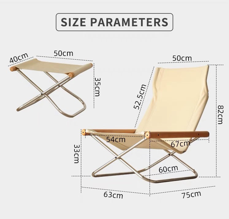 Canva Folding Lounger Chair