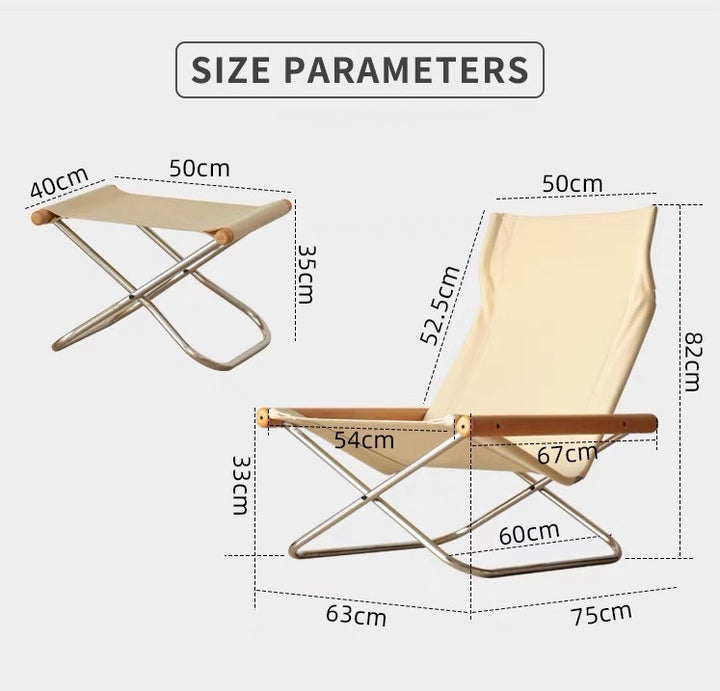Canva Folding Lounger Chair