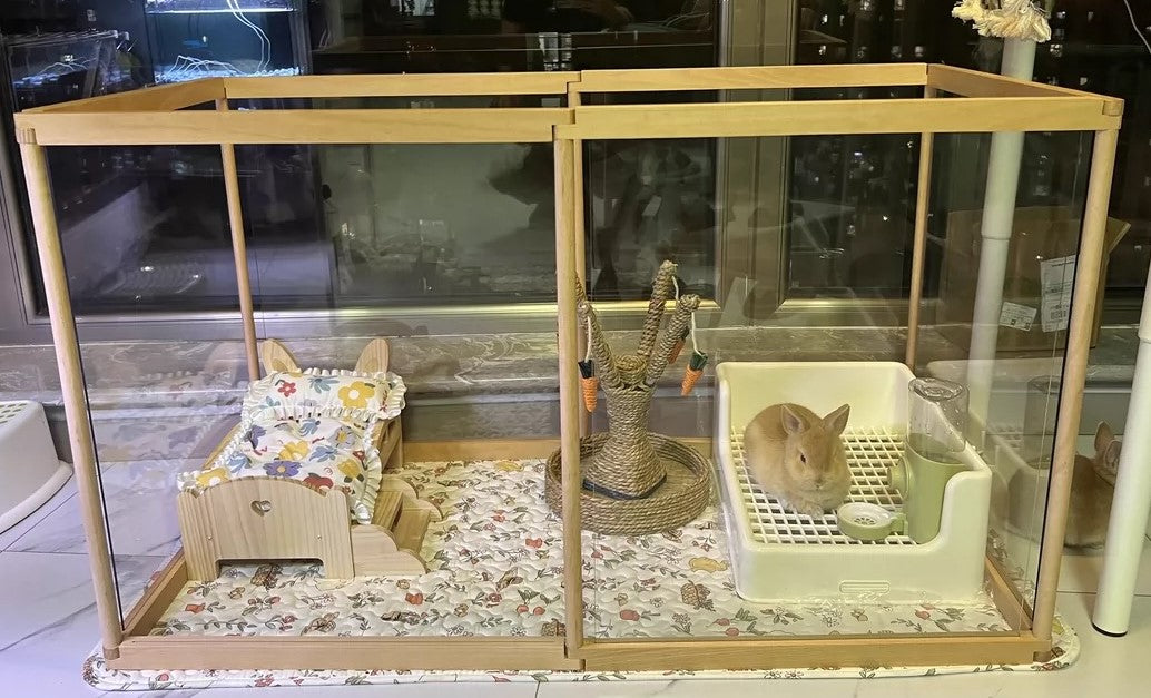 Solid Wood Acrylic Pet Pen Dog Confinement Dog Playpen Pet Cage