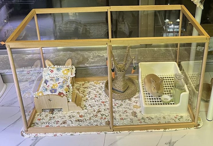 Solid Wood Acrylic Pet Pen Dog Confinement Dog Playpen Pet Cage