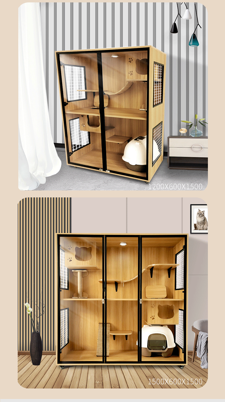 Solid Wood Cat Cage Cat House Cat Cabinet Cat House Custom