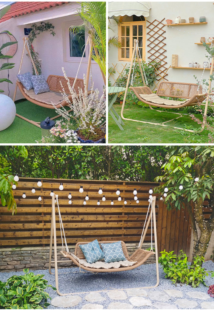 Outdoor Hanging Chair Courtyard Double Hammock Garden Swing Chair