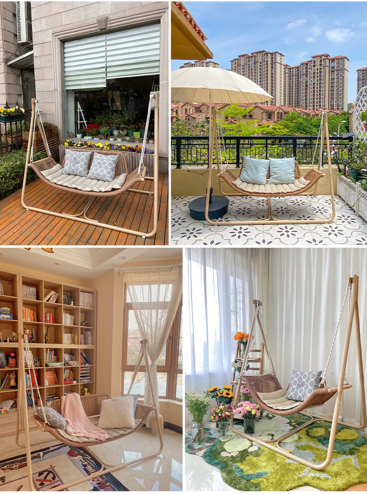 Outdoor Hanging Chair Courtyard Double Hammock Garden Swing Chair