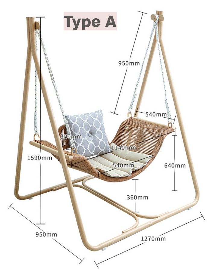 Outdoor Hanging Chair Courtyard Double Hammock Garden Swing Chair
