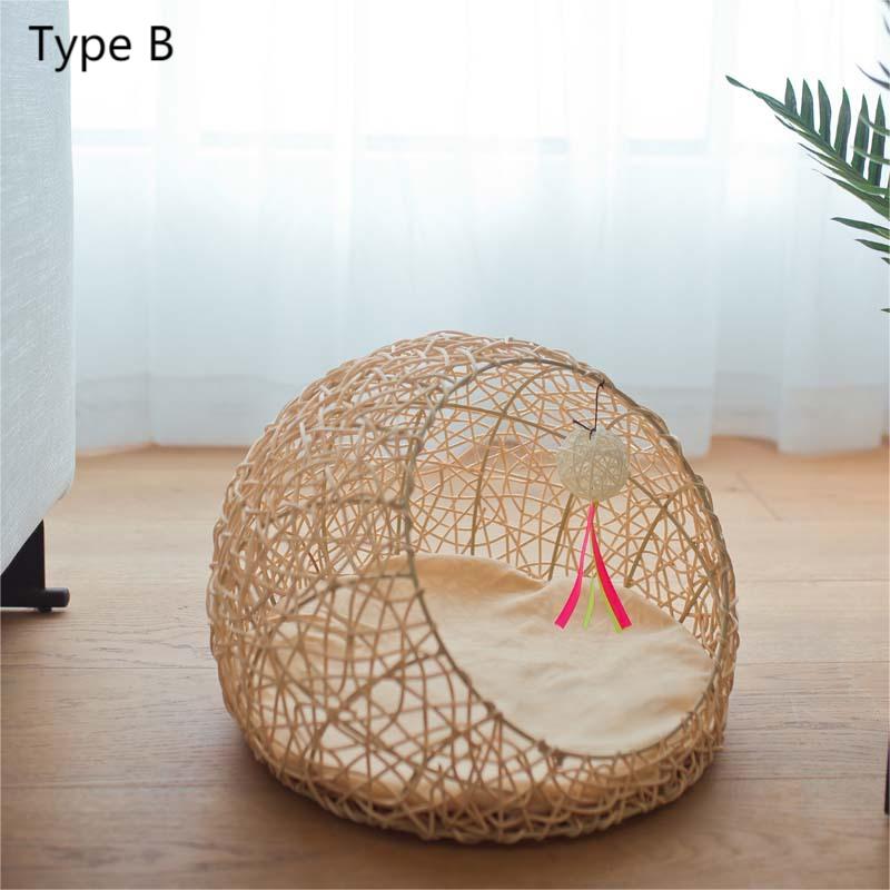 Rattan Cat bed cat litter Cat sofa cat/dog house Pet litter cat villa