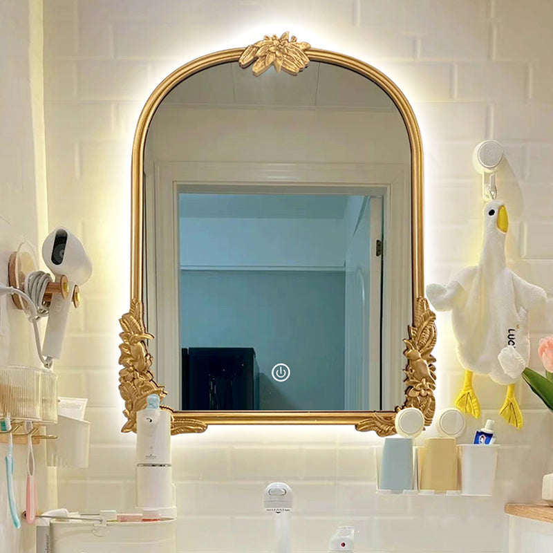 Retro Carved Mirror Wall Hanging Mirror Decorative Mirror