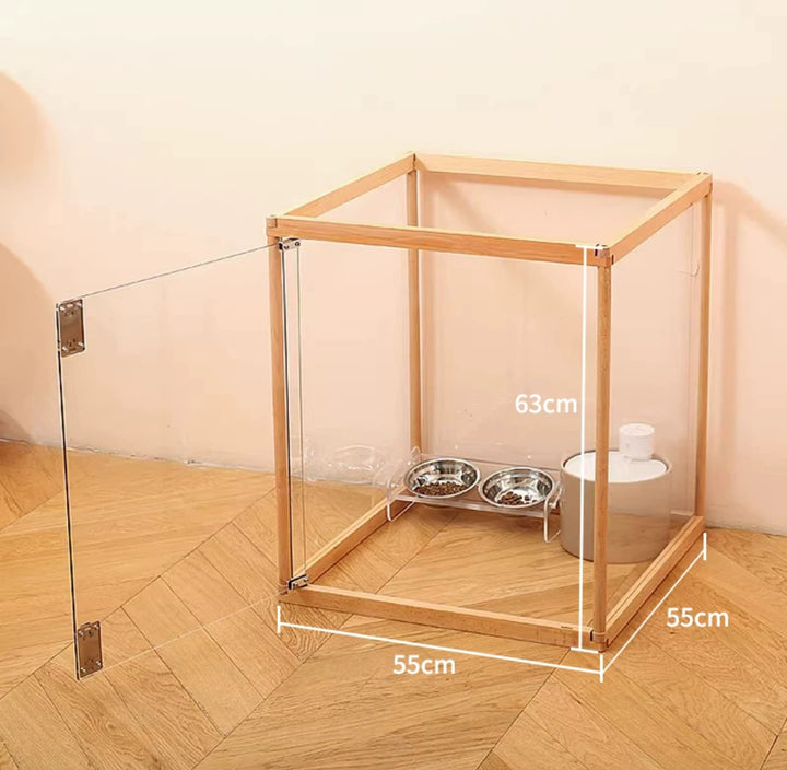 Solid Wood Acrylic Pet Pen Dog Confinement Dog Playpen Pet Cage
