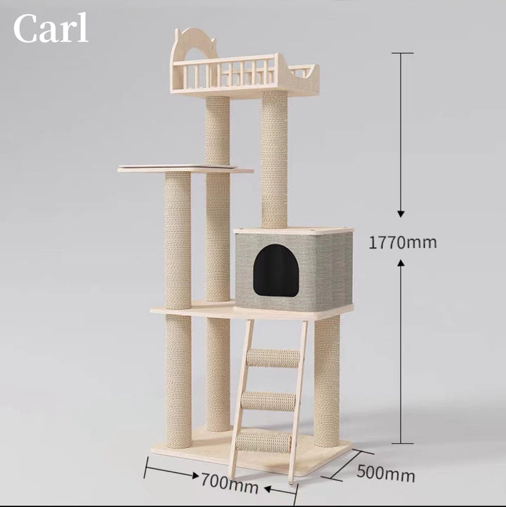 Solid Wood Cat Climbing shelf cat toy Scratching Post