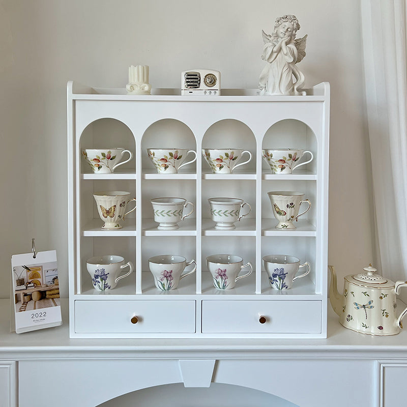 Nordic Water Cup Holder Cup Holder Display Rack Tabletop Tea Cup Storage Shelver Multi-treasure lattice rack