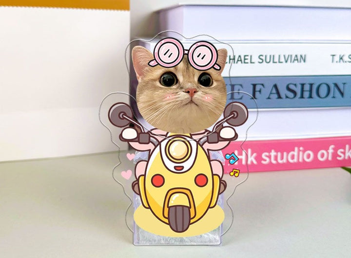 Custom Pet Tabletop Decor Electric Shaking Head Decoration cat/dog diy decor