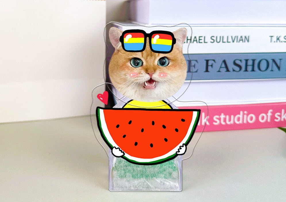 Custom Pet Tabletop Decor Electric Shaking Head Decoration cat/dog diy decor