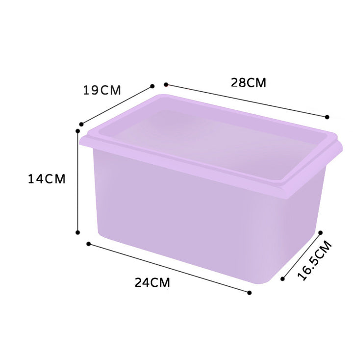 Storage Box DIY cartoon stickers Pet Snacks Storage box Storage bucket Toy supplies storage box with roller