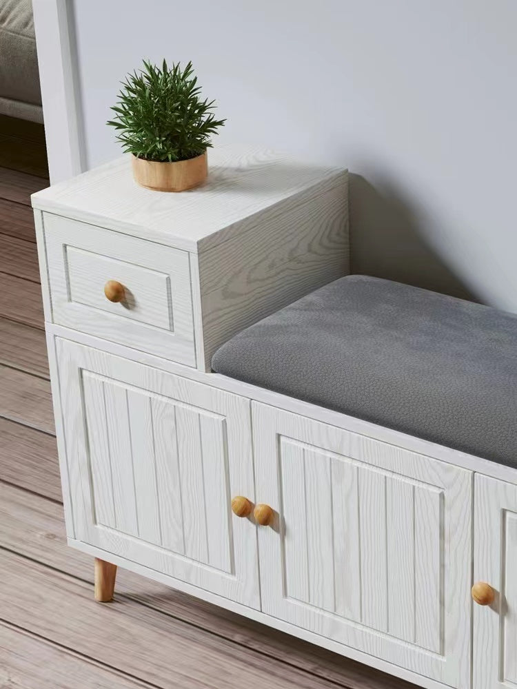 CARLA Sofa Bench with Shoe Rack, Drawer and Cabinet