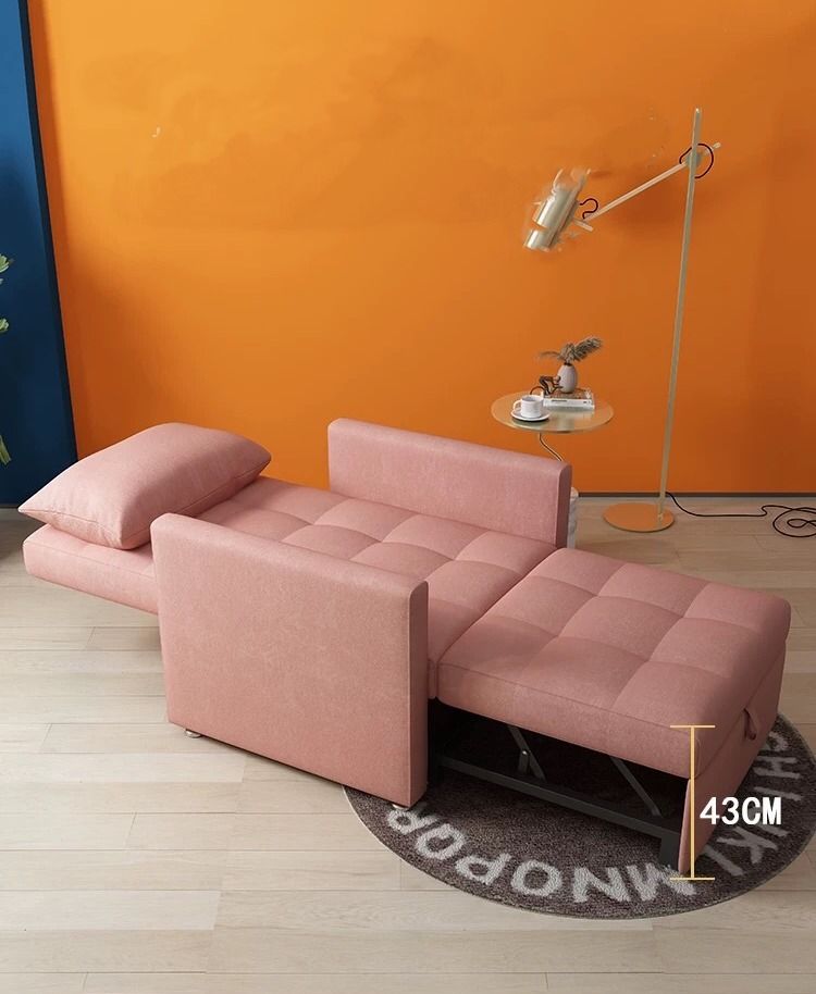 80-150cm Velvet Upholstered Sleeper Sofa