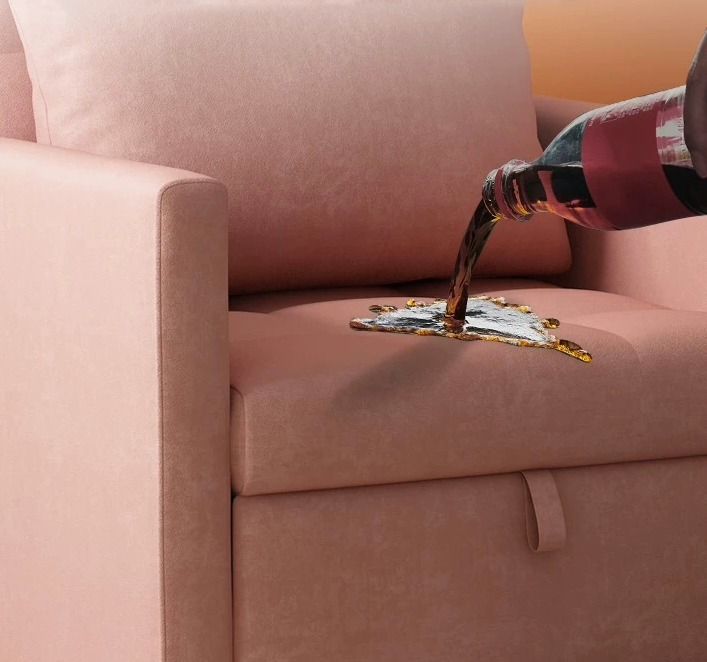 80-150cm Velvet Upholstered Sleeper Sofa