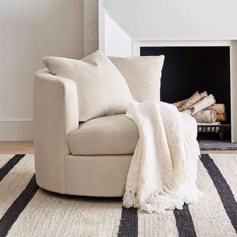 80cm Wide Swivel Barrel Chair