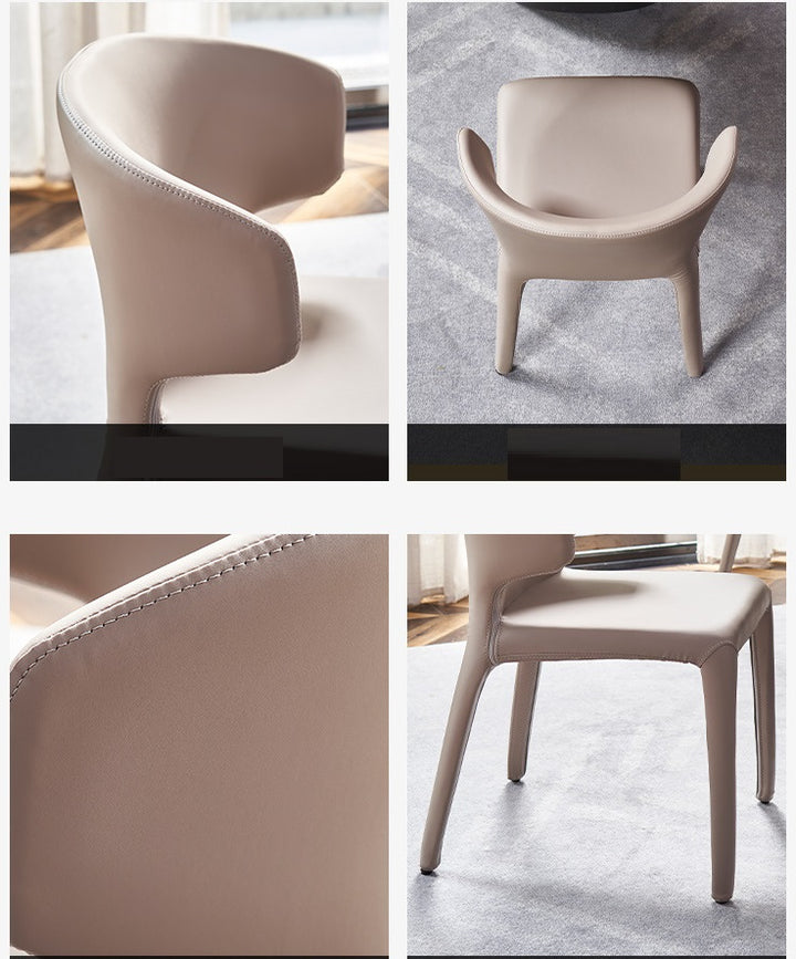 Italian Minimalist Leather Dining Chair