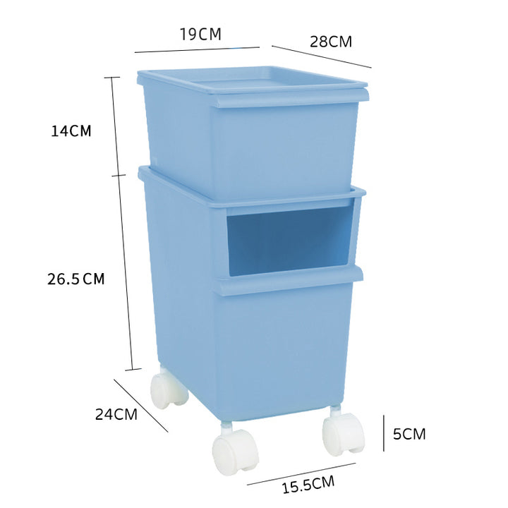 Storage Box DIY cartoon stickers Pet Snacks Storage box Storage bucket Toy supplies storage box with roller