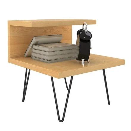 WAREHOUSE SALE ARIEL Modern Industrial Solid Wood Bedside Table  Brand New