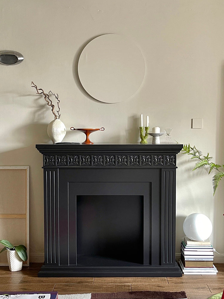 Retro Fireplace Console Side Cabinet Decorative